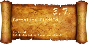 Bartalics Tibád névjegykártya